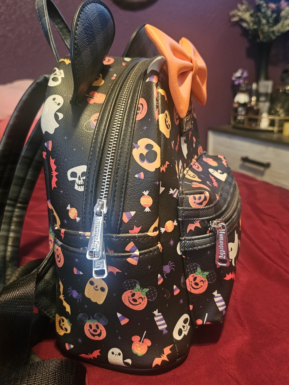 Loungefly-Disney Mini Backpack With Halloween Print - Picture 3 of 4